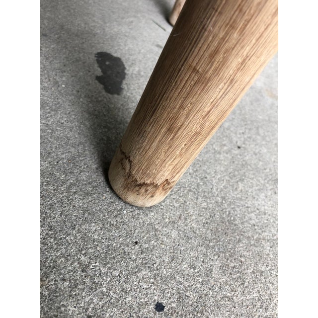 Mid 20th Century Vintage French Mid-Century Modern Guillerme Et Chambron Wood Upholstered Arm Chair For Sale - Image 9 of 12