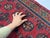 Extra-Long Red Turkmen-Style Geometric Wool Runner Rug, 2'7" X 19'3" For Sale - Image 11 of 12