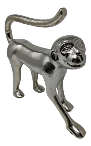 1970s Inspired Regency Figurative Aluminum Monkey Jungle Sculpture