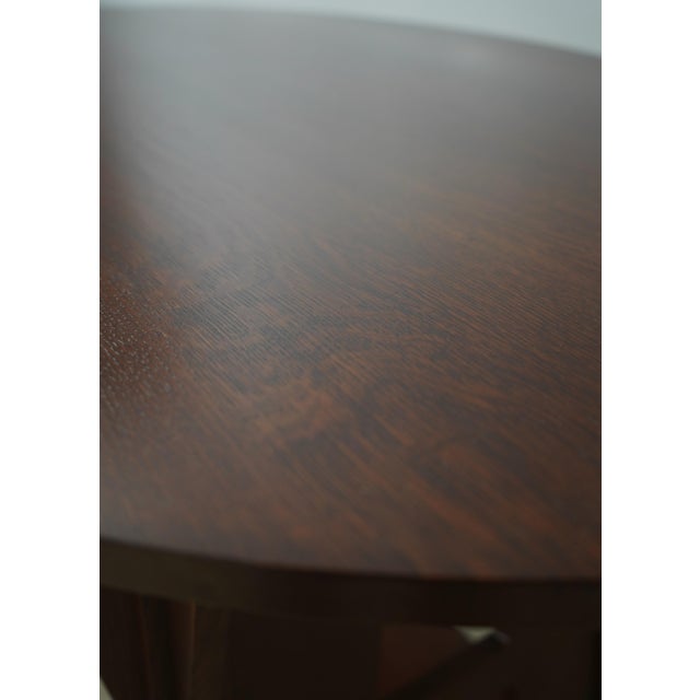 Stickley Stickley Mission Oak Oval Library Table For Sale - Image 4 of 13