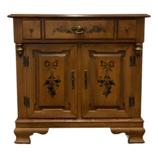 Storage Cabinet Commode Solid Hard Rock Maple by Tell City Hall For Sale