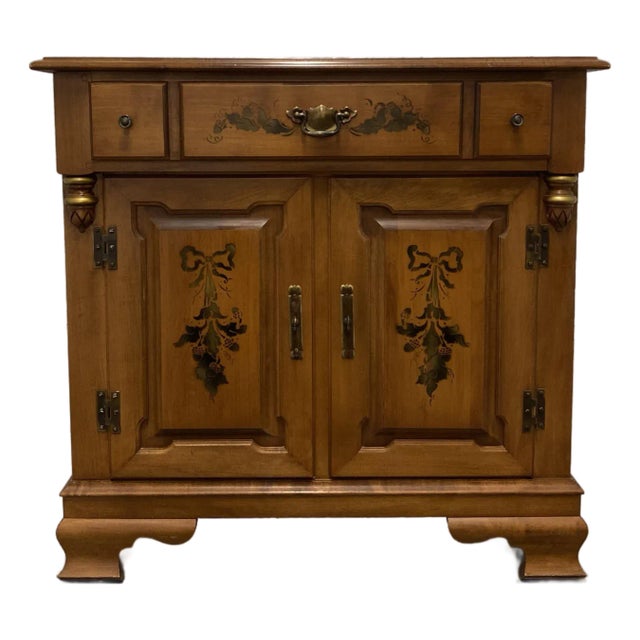 Storage Cabinet Commode Solid Hard Rock Maple by Tell City Hall For Sale