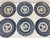 Antique Blue and White Plates - Collection of 12 - 7" X 7" Round - Scalloped Edge - End Edo or Beginning Meiji For Sale - Image 4 of 18