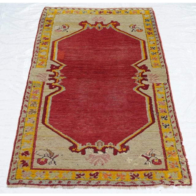 Antique Oushak Rug 2'4'' x 4'6'' For Sale - Image 10 of 11