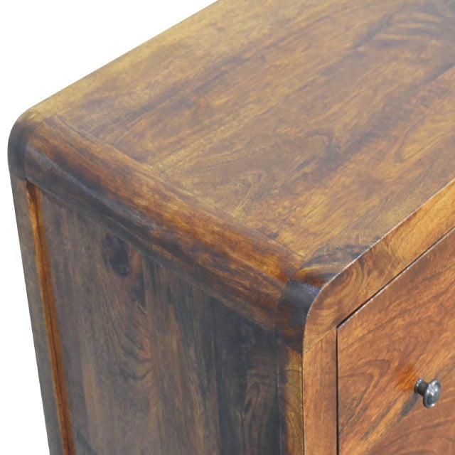 Chestnut Chestnut-Finish Mango Wood 3-Drawer Dresser For Sale - Image 8 of 8