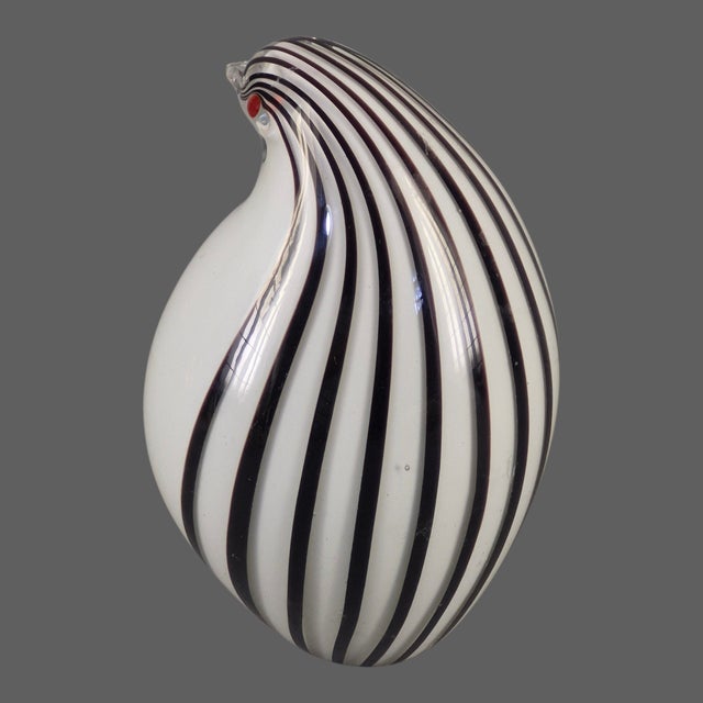 Vintage Art Class Figurine Attributed Murano Italy Penguin For Sale - Image 4 of 9