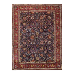 1970s Old Persian Tabriz Area Rug 9’10” X 13’2″
