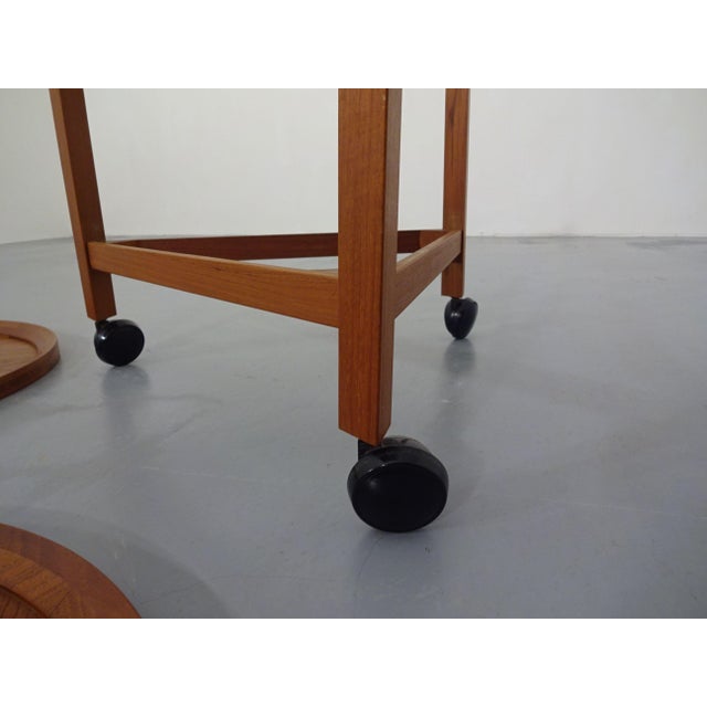 Vintage Teak Serving Trolley from Sika Møbler, Denmark, 1960s For Sale - Image 12 of 16