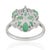 Not Yet Made - Made To Order 3.05 Ct Natural Zambian Emerald & Diamond Floral Ring, Size 7 For Sale - Image 5 of 15