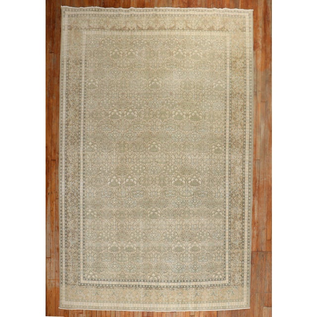 Mid 20th Century Zabihi Collection Persian Tabriz Rug - 7'10" x 11'3" For Sale - Image 10 of 18