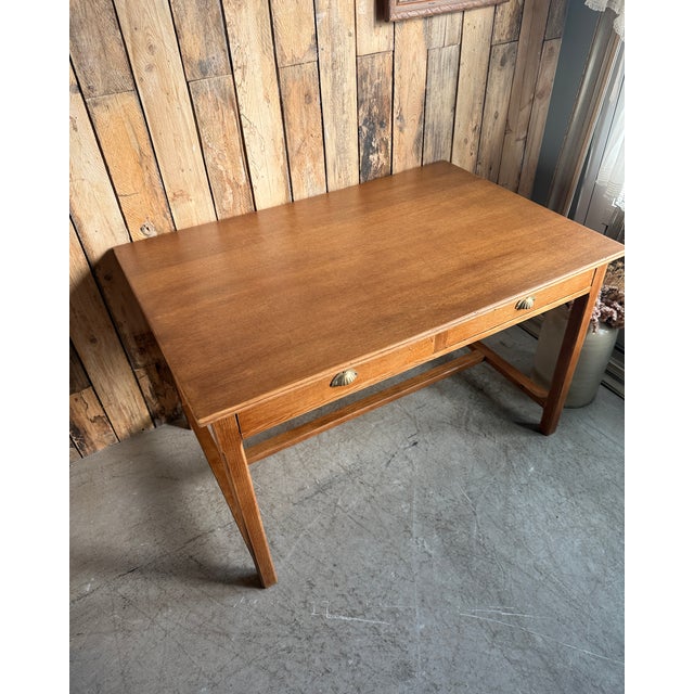 Vintage Desk in Oak, 1950s For Sale - Image 11 of 14