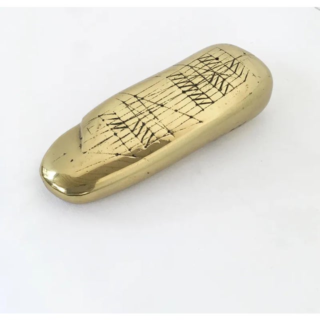 Metal Bronze Abstract Tracce Sculpture by Walter Valentini, 1980 For Sale - Image 7 of 8