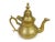 Traditional Vintage Handmade Floral Engraving Design Brass Teapot For Sale - Image 3 of 8