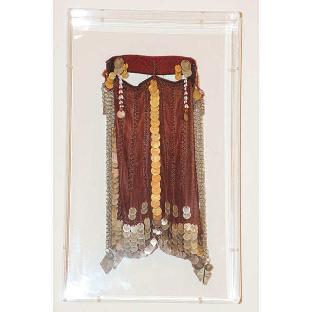 Islamic Face Veil, Egyptian Bedouin Desert Garment Nikab Framed Collectible For Sale - Image 9 of 17