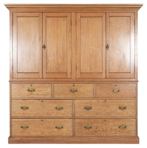 English Ash Housekeepers Cupboard, 1870s