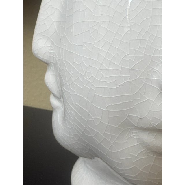 Postmodern White Ceramic “Dora Maar” Vase Styled After Jonathan Adler For Sale In Houston - Image 6 of 8