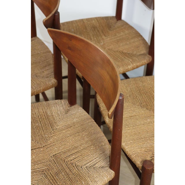 Scandinavian Teak and Rope Chairs by Peter Hvidt, 1960s, Set of 4 For Sale - Image 18 of 18