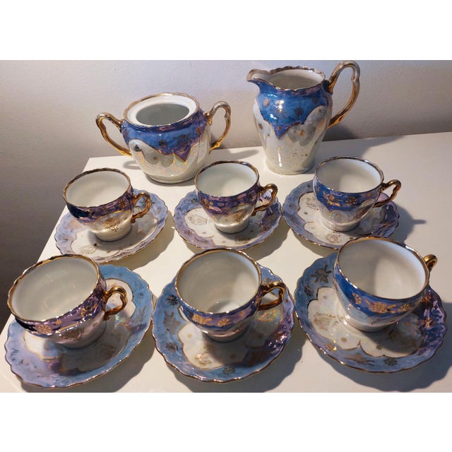 Vintage Silesian Coffee Set, 1920, Set of 14 For Sale - Image 14 of 14