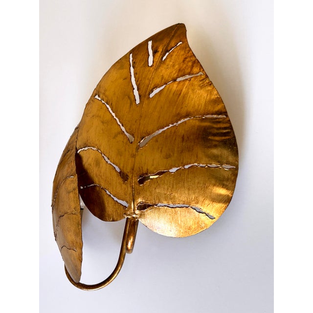 Large Mid-Century Double Leaves Monstera Sconces by Hans Kögl, 1970s, Set of 2 For Sale - Image 16 of 18