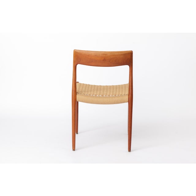 Mid-Century Danish Model 77 Dining Chair in Teak and Danish Paper Cord, 1960s For Sale - Image 6 of 13