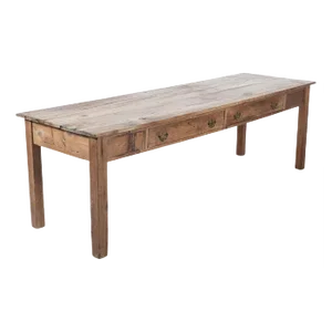 Large 19th Century French Pine Farmhouse Table