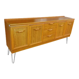 Mid-Century Modern Jentique Oak Sideboard With Hair Pin Legs