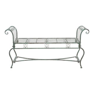 Brielle Bench - Antique Dark Green For Sale