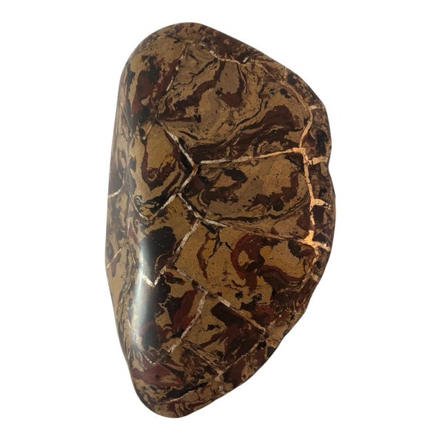 Contemporary Modern Faux Hawksbill Tortoise Shell Wall Sculpture in Scagliola For Sale - Image 3 of 6