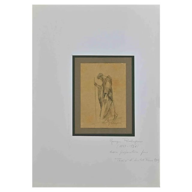 Georges Rochegrosse, Preparatory Sketch, Pencil Drawing, 1909 For Sale