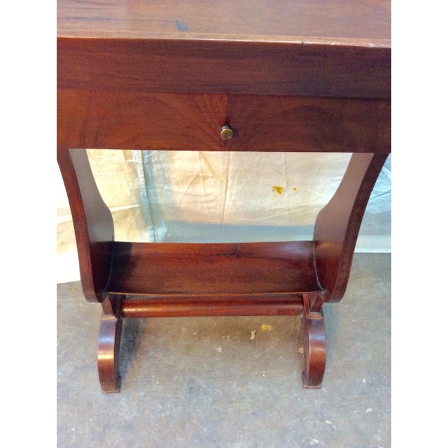 Early 20th Century French Walnut One Drawer Side Table For Sale - Image 6 of 13