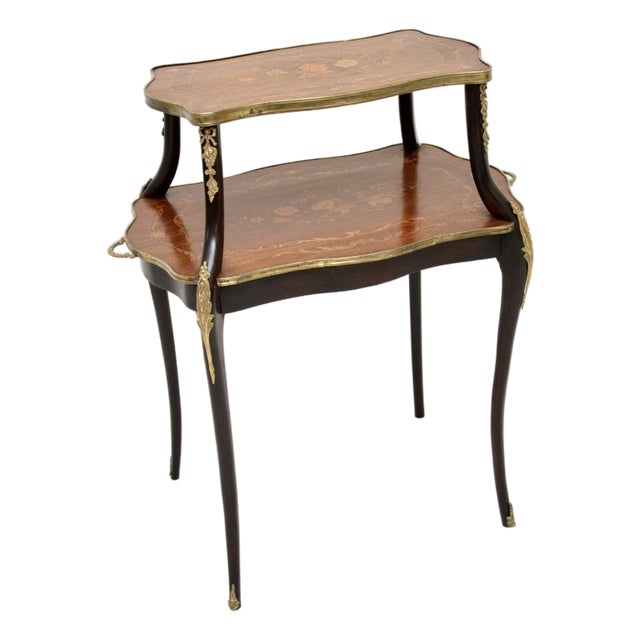 French Inlaid Walnut Etagere, 1870s For Sale