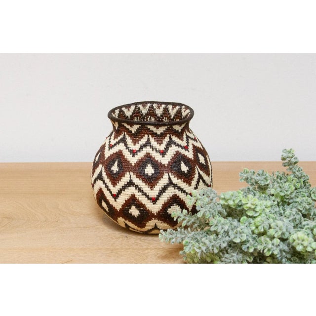 This one of a kind stunning basket with rounded shape and wide opening is Handcrafted by Emberá artisans using the...