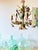 Mid-Century Modern French Polychrome Floral and Wheat Tole 5-Light Chandelier, 1960s For Sale - Image 3 of 18