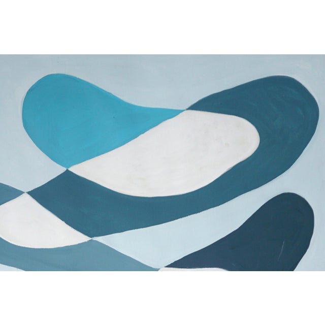 2026, Mid Century Modern Painting in Pastel Gray, Floating While Falling, Acrylic Paint on Watercolor Paper by Ryan Rivaddeneyra For Sale In Miami - Image 6 of 8