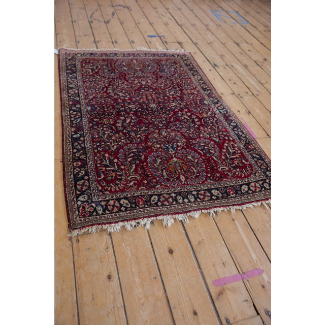 Vintage Sarouk Rug - 3'4" X 4'11" For Sale In New York - Image 6 of 8