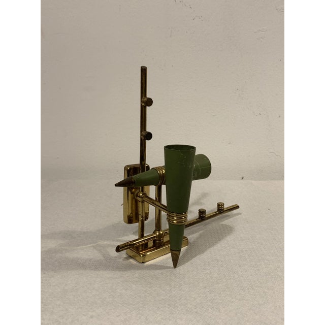 1950s Mid-Century Brass Cone Wall Sconces, Set of 2 For Sale - Image 5 of 7