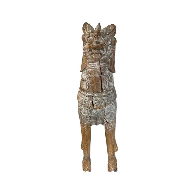 Chinese Vintage 'Dragon Horse' Chinese Qulin Temple Display For Sale - Image 3 of 9