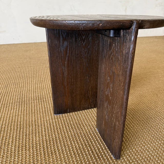 Reclaimed Elm Side Table - Walnut Finish For Sale In Los Angeles - Image 6 of 10