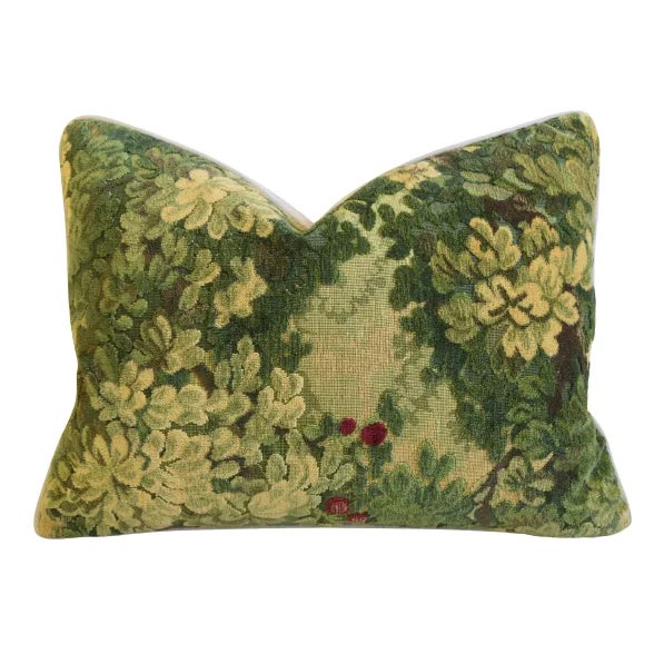 Scalamandré Italian Velvet Marly Tapestry Botanical Feather/Down Pillow 24" X 18" For Sale In Los Angeles - Image 6 of 6