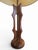 1960s Vintage Sculptural Wood Table Lamps – Matching Pair With Original Shades For Sale - Image 5 of 9