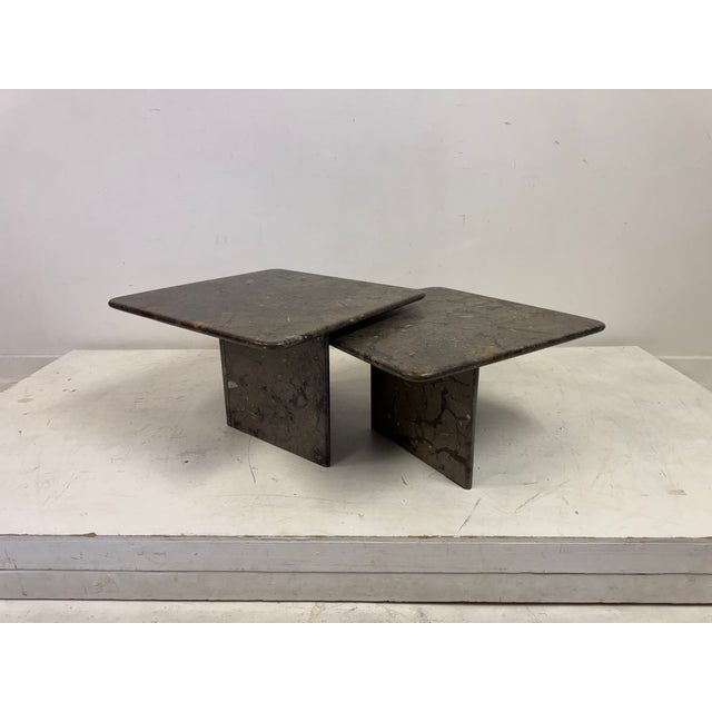 Fossil Stone Nesting Coffee Tables, 1980s, Set of 2 For Sale - Image 18 of 18
