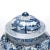 Large 20th century Guangxu Chinese export porcelain blue & white vase and cover. Of baluster form with panels of hand...