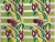 Mid 20th Century Mid 20th Century Wavy Green Striped Barkcloth With Tropical Banana Leaf Pattern For Sale - Image 5 of 5