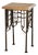 Iron and Stone Side Table For Sale