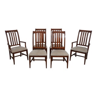 Set of 6 Ethan Allen Cherry Dining Room Chairs For Sale