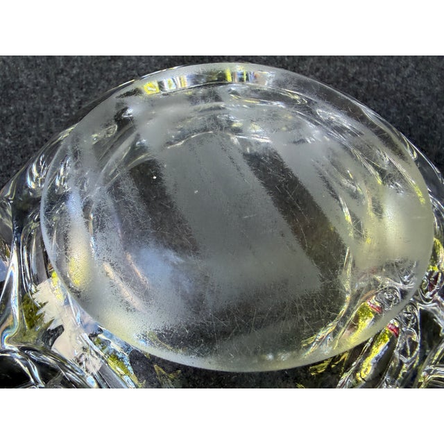 Heavy Mid Century Crystal Catchall Ashtray For Sale - Image 18 of 18
