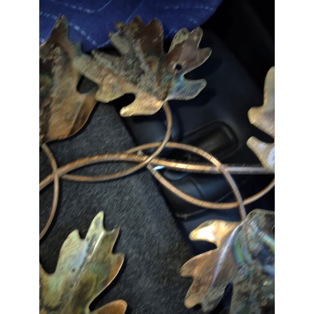 1970s Mid-Century Modern Curtis Jere Style Copper Maple Leaf Wall Sculpture For Sale - Image 11 of 15