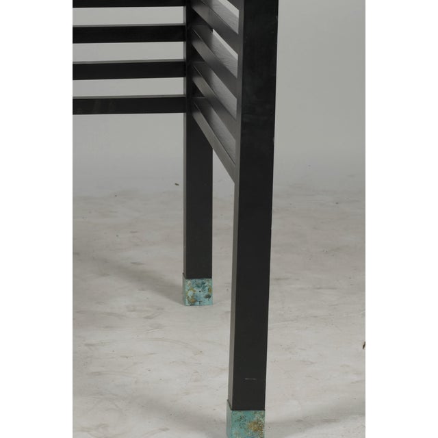 Wood Steven Holl for Pace Collection “Illuminator” Desk With Green Leather & Etched Glass, 1980s For Sale - Image 7 of 10