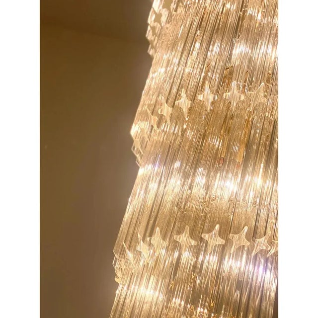 Quadriedro Twister Chandelier in Murano Glass by Simoeng For Sale - Image 4 of 12