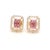 1.12 cts Natural pink sapphire and 0.38 cts diamond earrings in 14k gold For Sale - Image 11 of 18